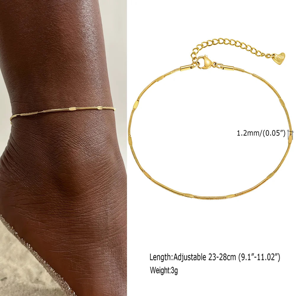 Gold Plated Heart Anklet Bracelet