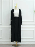Dubai Abaya Cardigan & Skirt Set