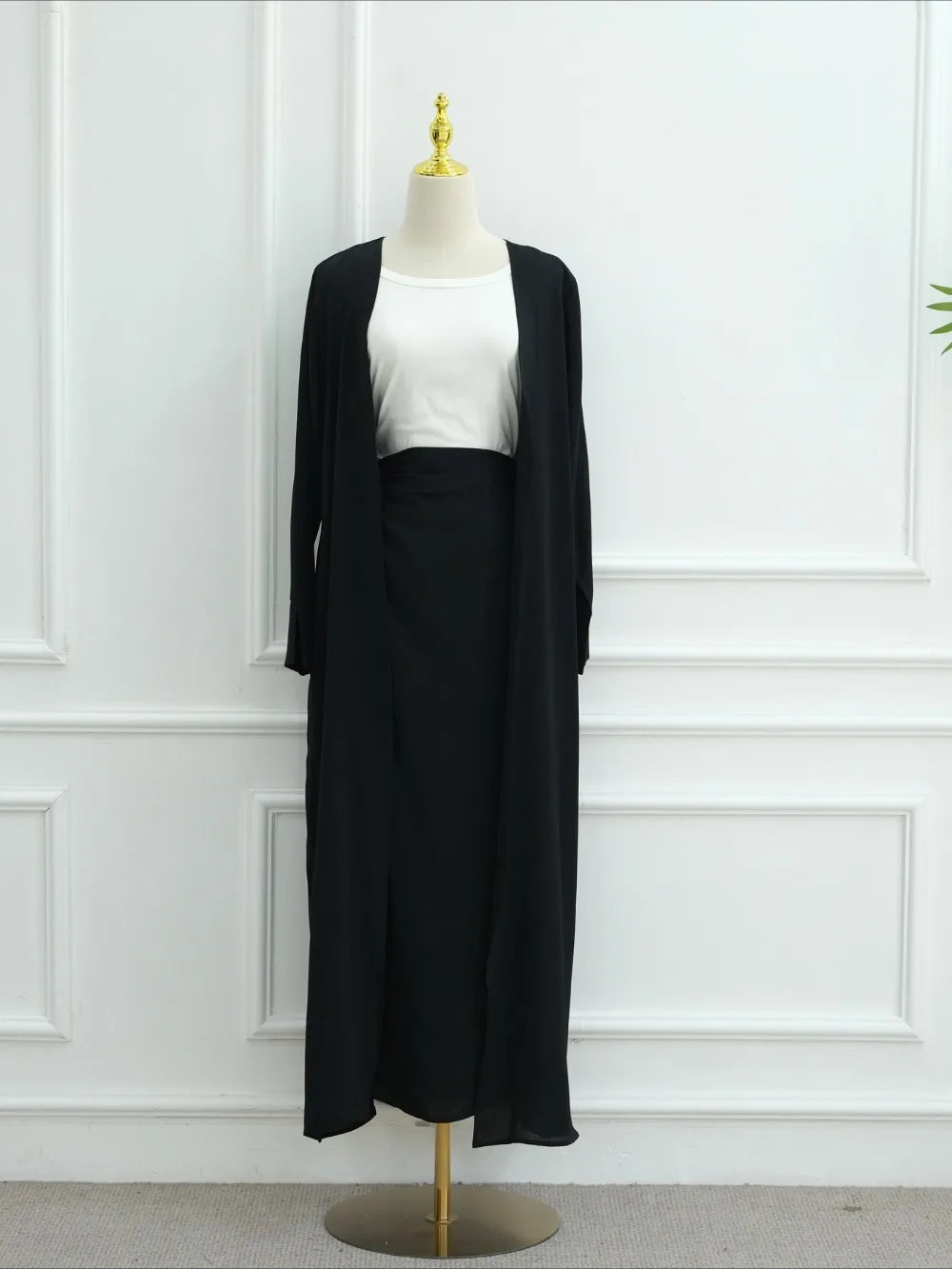 Dubai Abaya Cardigan & Skirt Set