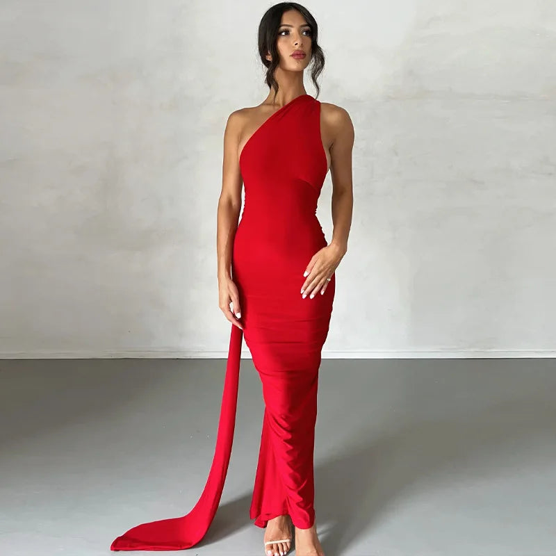 Aurora One-Shoulder Maxi Dress