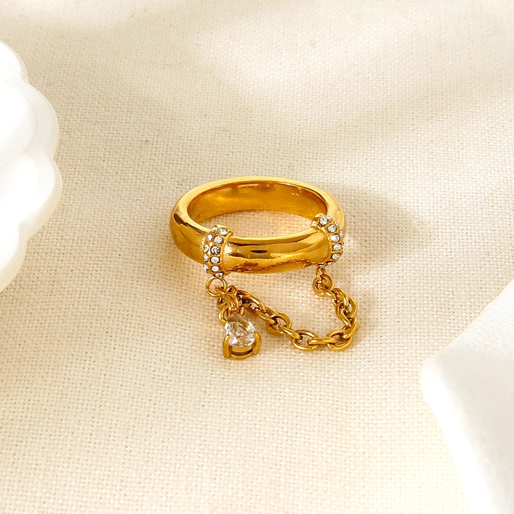 Luxe Zircon Cocktail Ring