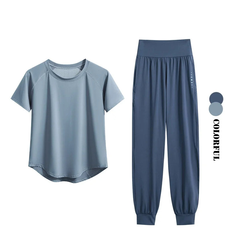 Yoga Sports Bra & Sweatpants Set
