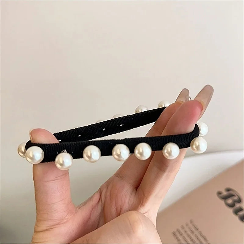 5-Piece Pearl Bow Hair Band Set