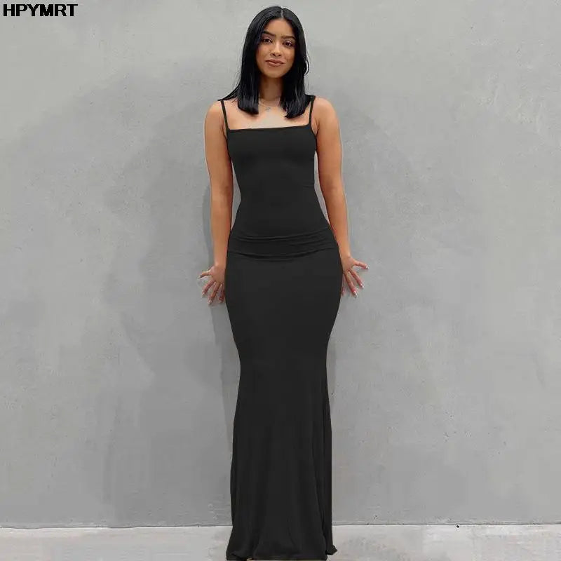 Silken Allure Maxi Dress