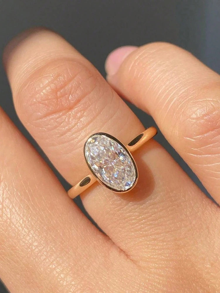 Luminous Oval Sterling Ring
