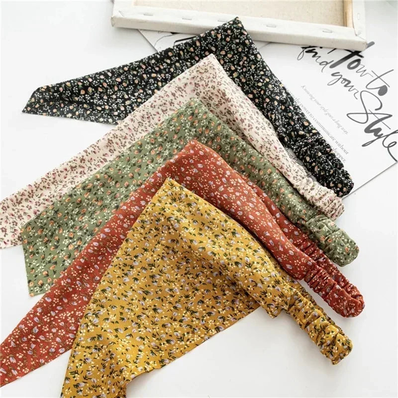 Floral Triangular Headscarf & Hair Band