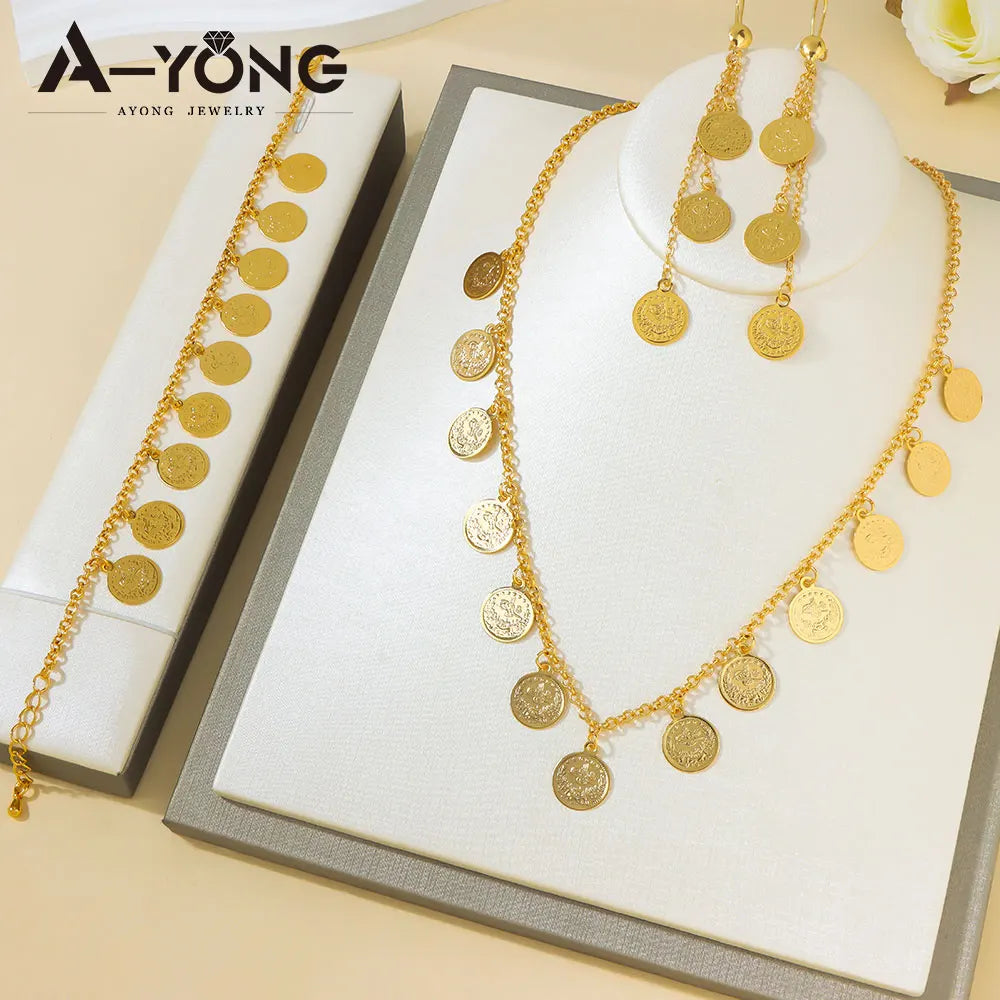 Nigeria Wedding Gold Coins Jewellery Set