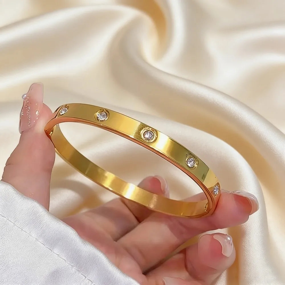 Golden Radiance Zircon Bangle