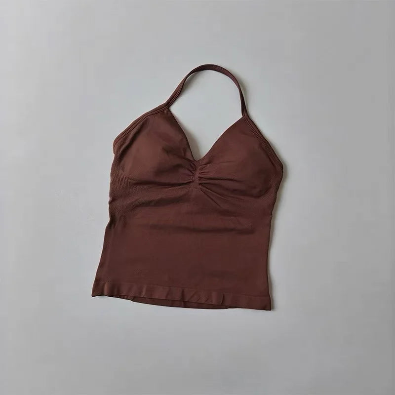 Halter Neck Sports Bra & Shorts Set