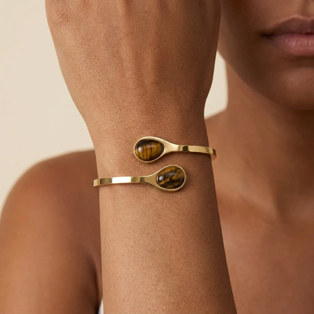 Tiger Eye Luxe Cuff Bracelet