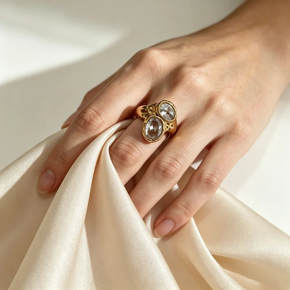 Modern Twist Stainless Steel Ring