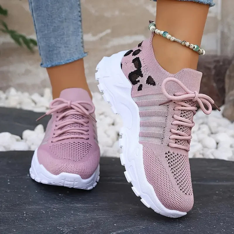 Woman Shoes Leopard Print Sneakers Lightweight and Breathable Women's Casual Sneakers Sale Shoes with Free Shipping