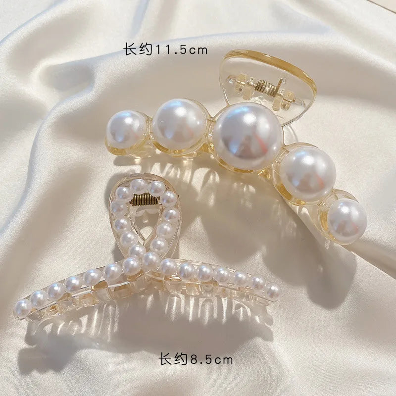 Korean Pearl Acrylic Shark Clip