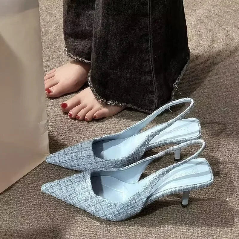 Knitted Platform Stiletto Sandals