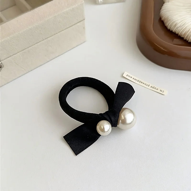 5-Piece Pearl Bow Hair Band Set