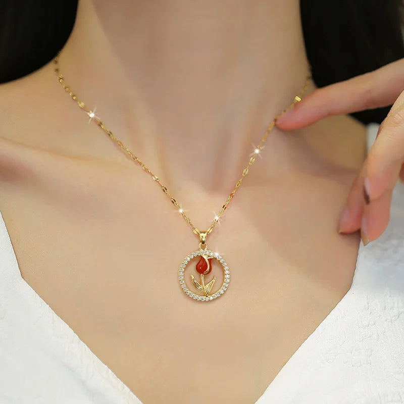 Flutter Charm Pendant Necklace