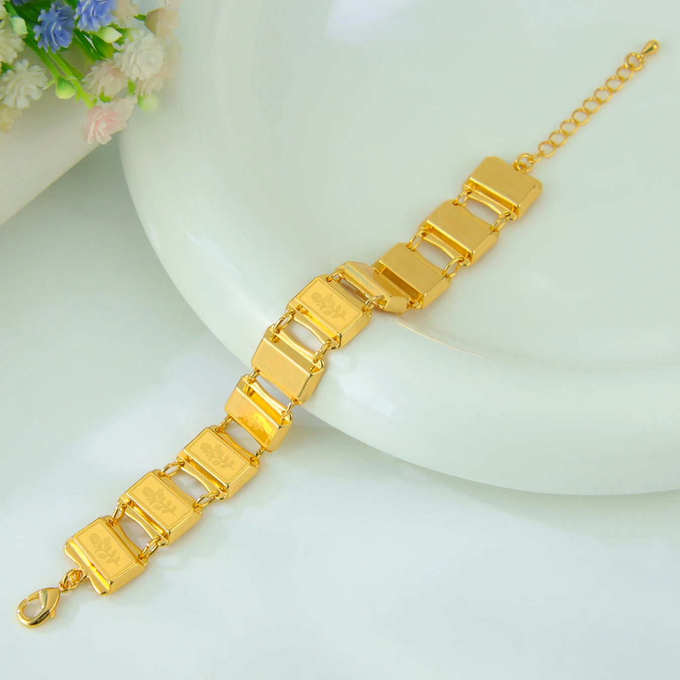 21K Gold-Plated Italian Cuff Bangle
