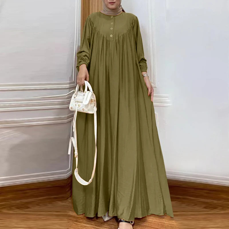 Vintage Long Sleeve Ramadan Maxi Abaya Kaftan