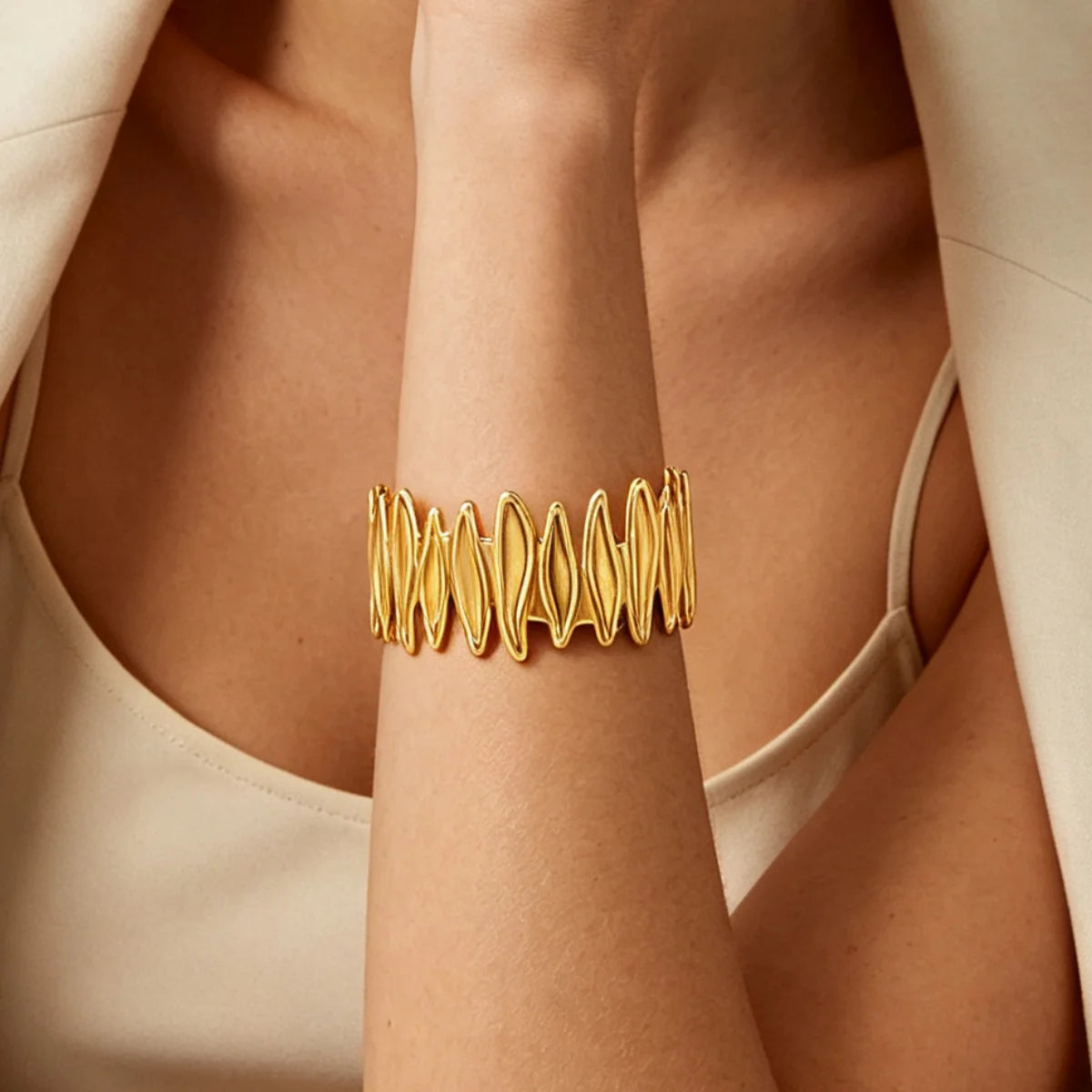 Geometric Bullet Stainless Steel Bangle