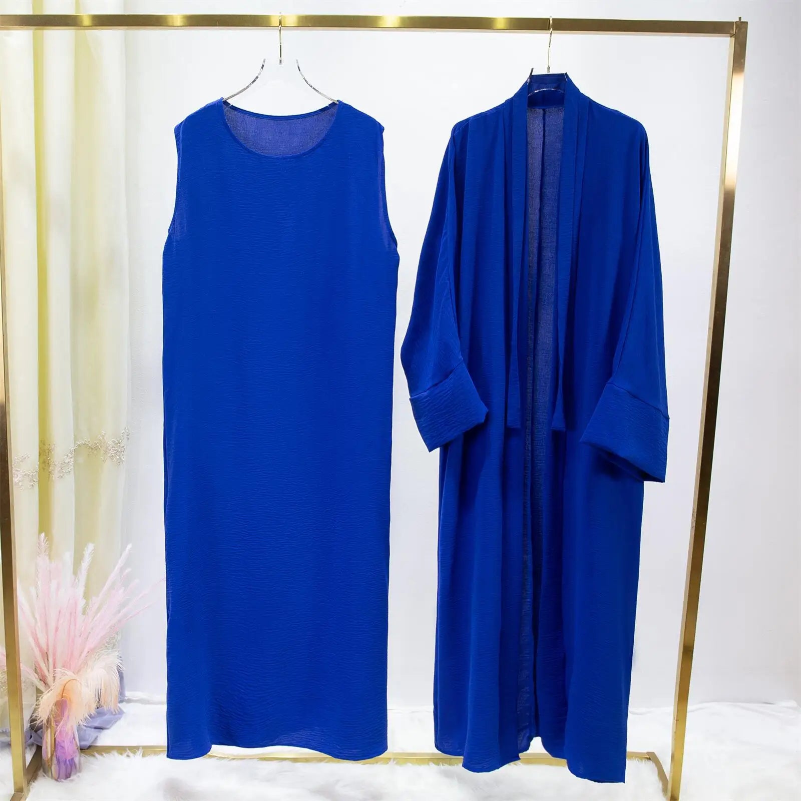 Jilbab Two-Piece Cardigan & Inner Dress Set