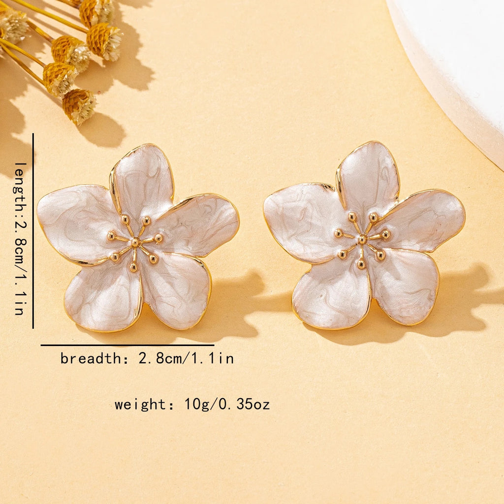 Golden Blossom Stud Earrings