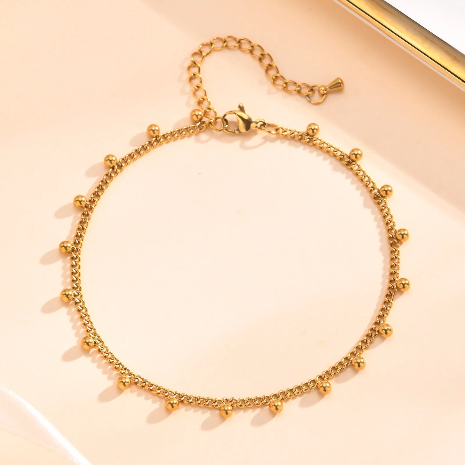 Full-gloss Disc Tassel Anklet