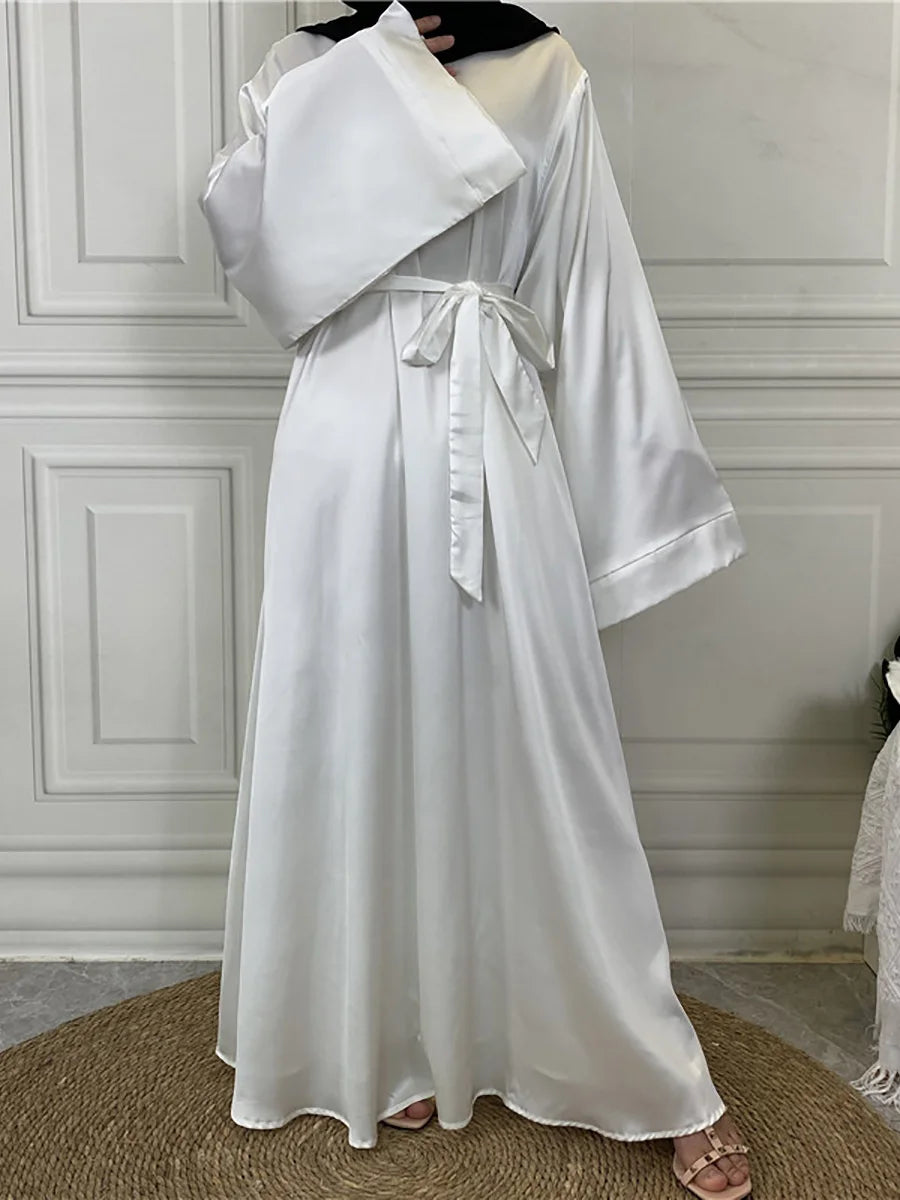 Middle Eastern Satin Long Abaya Dress