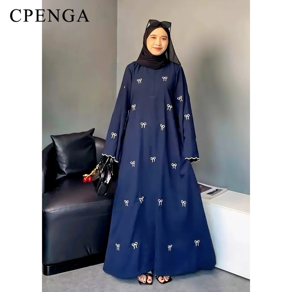 Butterfly Embroidery Luxury Dubai Abaya Kaftan