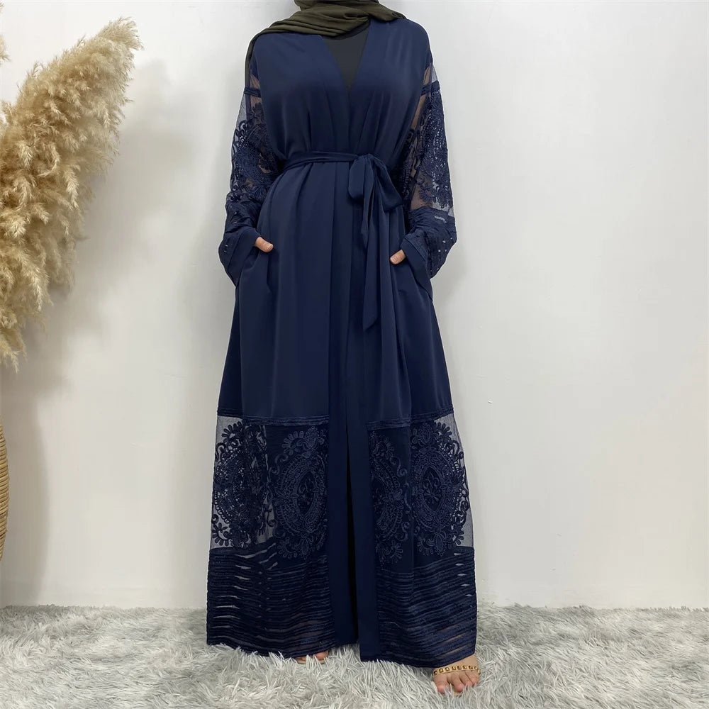 Gold Rhinestone Luxury Kaftan Abaya Dashiki Dress